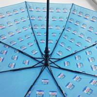 Parapluie semi-automatique pliable à 8 baleines, impression numérique intégrale personnalisée, compact, pour usage quotidien, protection pluie et soleil, vente en gros