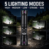 Lampe torche LED rechargeable étanche en alliage d'aluminium 3210 avec 1000 lumens, charge USB Type-C pour la réparation automobile, l'atelier et le camping