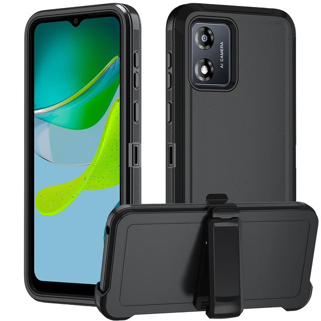 Defender Motorola E13/G Power Stylus Play/Edge Plus 2023 Phone Case with Belt Clip Holster Shockproof Cover Free Sample