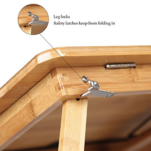 โต๊ะวางแล็ปท็อปไม้ไผ่พับได้, โต๊ะแล็ปท็อปไม้ไผ่แบบปรับได้ - Product Image 4