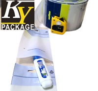 Sac auto avec logo personnalisé avec gravure pré-ouvert et dimensionné pour l'emballage automatique thermoscellage impressions colorées sur rouleau