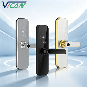 VICAN Smart <b>Door</b> Lock Stainless Steel Password Unlock <b>Handle</b> for Steel <b>Door</b> Black Silver Gold Finish - Product Image 1