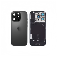 Coque arrière en verre de réparation de téléphone portable en gros avec câble flexible pour iPhone 16 Pro Boîtier en verre arrière avec lentille et bobine magnétique