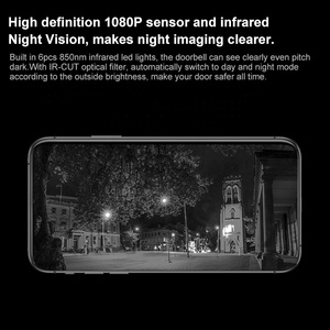 d'alarme 1080p appartement étanche wifi sans fil intelligent anneau vidéo sonnette caméra - Product Image 4
