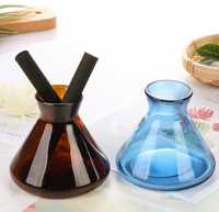 Bouteille de diffuseur vide décorative pour diffuseur d'huile aromatique Diffuseur de roseau en verre de parfum de maison