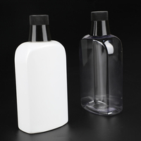 Nettoyant pour le corps vide, bouteille à pression pour le lavage du corps, bouteille en plastique de shampooing transparente carrée de 750ml
