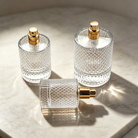 Nouveautés, design luxueux, logo personnalisé, flacon de parfum en verre transparent de haute qualité 30 ml avec impression à l'écran