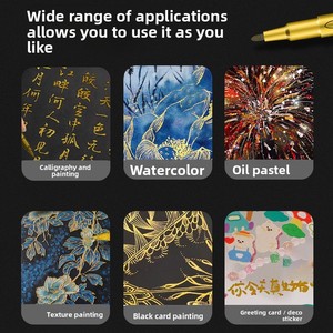 Pennarelli in metallo argento evidenziano pennarello firma biglietto di auguri invito copia inchiostro permanente <span class=keywords><strong>per</strong></span> carta - Product Image 3