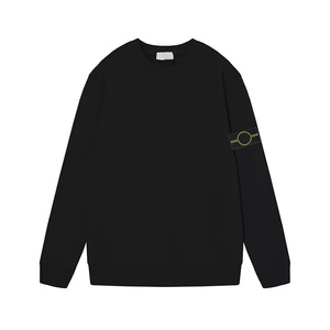 Pull classique oversize en coton 100% uni, style décontracté et tendance, pour homme, collection 2026 - Product Image 1