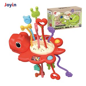Mainan sensorik perjalanan aktivitas tali tarik silikon stimulasi taktil keterampilan Motor montesori dinosaurus untuk balita - Product Image 1