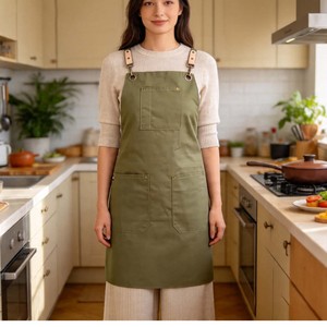Tablier <span class=keywords><strong>de</strong></span> <span class=keywords><strong>cuisine</strong></span> élégant pour femme, idéal pour la préparation <span class=keywords><strong>de</strong></span> thé au lait, la pâtisserie, les cafés et la <span class=keywords><strong>cuisine</strong></span>, style classique, avec logo personnalisé et tour <span class=keywords><strong>de</strong></span> taille ajustable. - Product Image 3