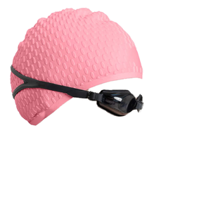 <span class=keywords><strong>Bonnet</strong></span> <span class=keywords><strong>de</strong></span> <span class=keywords><strong>bain</strong></span> en silicone imprimé sur mesure avec dôme amusant et logo long, vente en gros, accessoire <span class=keywords><strong>de</strong></span> natation amusant pour la baignade en eau vive - Product Image 1