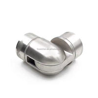 Coude de tube rond réglable de conception moderne pour les accessoires de main courante en acier inoxydable dans les applications de balcon et d'escalier
