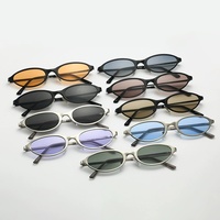 Lunettes de soleil rétro œil de chat à petite monture pour femmes, légères, UV400, personnalisables avec logo, lunettes de soleil polarisées pour hommes