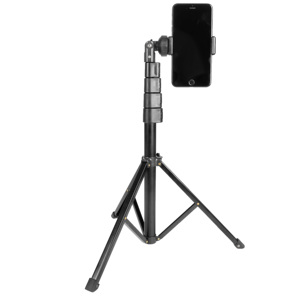 Treppiede Professionale Kingjoy OEM in Lega di Alluminio con Luce ad Anello <span class=keywords><strong>per</strong></span> Vlogging, Supporto <span class=keywords><strong>per</strong></span> Telefono/Fotocamera, Capacità di Carico 5kg, 155cm - Product Image 3