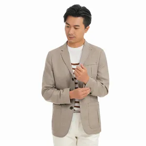 2023 Bosha Men's Custom Coat High Quality Breathable Wool Cashmere Silk Blazer with Single Breasted Closure Factory Made Suit
