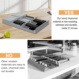 Family Use In-drawer Knife <b>Block</b> Organizer Large Steak Knife Holder Drawer Kitchen Knife <b>Block</b> - Product Image 5