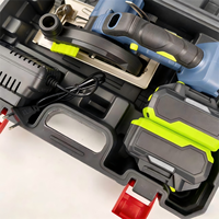 Scie circulaire sans fil sans balais de 140 mm avec indicateur de batterie, 2 batteries et chargeur inclus, coupe professionnelle du bois