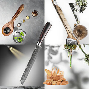 Juego de Cuchillos de Chef Modernos de Acero Inoxidable, Super Afilados, Mango de Madera Pakka, Acabado Ecológico de Alto Brillo, Cuchillos de Cocina, Elección del Chef - Product Image 3