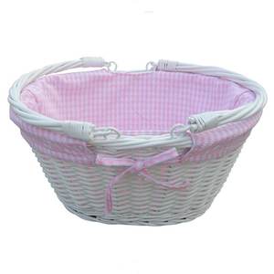 Wholesale Drink Food Storage <strong>Trug</strong> Colorful Multi-purpose Simple Style Oval Willow Rattan Wicker Gift Baskets 2 with Handles - Product Image 6