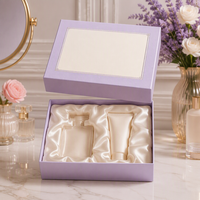 Boîte rigide à deux pièces avec couvercle et base, logo personnalisé, avec insert intérieur pour coffret cadeau de parfum, soins de la peau, cosmétiques