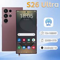 Téléphone débloqué 5G mondial S26 Ultra avec batterie de 8000 mAh, NFC, grand écran de 6,9 pouces pour le divertissement quotidien, les voyages d'affaires, les jeux et le travail