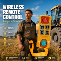 Control Remoto Inalámbrico Industrial LCC QA600 con Sistema de 4 Botones a Prueba de Agua para Camión Bomba de Concreto
