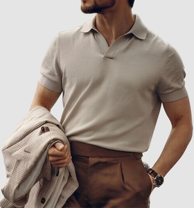 Fabricante de Prendas de Punto, Suéter Personalizado para Hombre, Estilo Old Money, <span class=keywords><strong>Polo</strong></span> de Punto Informal de Algodón de Lujo Premium para Hombre - Product Image 1