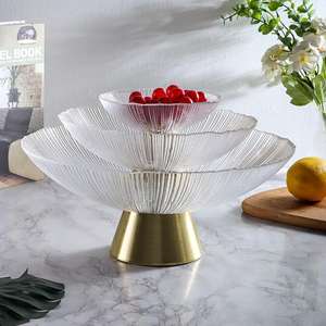 Fraise Banane Raisin Autres Fruits Plateau décoratif en verre Plats et assiettes ovales élégants - Product Image 2