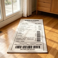 Funny Receipt Rug Custom Printed Invoice Carpet Non-Slip Washable Runner Rugs Hallway Laundry Kitchen Pop Art Area Rugs