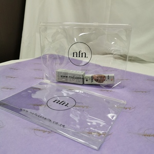 Pochette de rangement Ziplcok personnalisée pour bagues, colliers et boucles d'oreilles, petits sacs d'emballage en PVC transparent/dépoli avec fermeture éclair pour bijoux - Product Image 1
