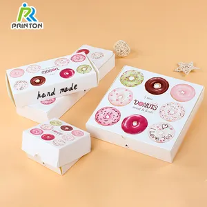 Caja de logotipo personalizado para galletas, embalaje para rosquillas, venta al por mayor