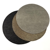 Sets de table ronds modernes tissés, tons terreux foncés, noir et gris, résistants à la chaleur, lavables, pour la maison et les restaurants