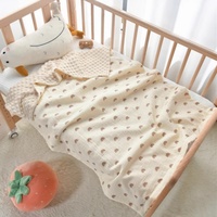 Nouvelle arrivée, couverture pour bébé en sherpa doux Solino, motif floral tissé, multifonctionnelle, chaude toute l'année, pour les nouveau-nés et les enfants