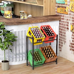 Kim Loại Tùy chỉnh đồ uống Crate <span class=keywords><strong>Rack</strong></span> hiển thị kệ lưu trữ chủ cho thuận tiện uống Crate hiển thị đứng - Product Image 2