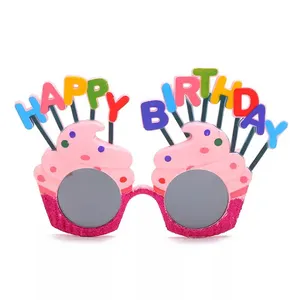 جديد مضحك عيد ميلاد سعيد نمط رخيصة نظارات شمسية للحفلات الملونة
