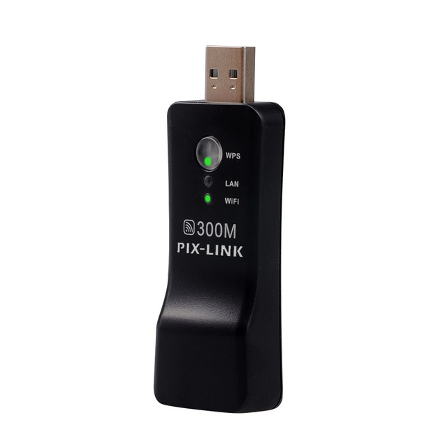 USB Wireless Signal Extender Amplifier WPS RJ45 Network Cable Wifi Repeater Pix Link 300Mbps Pix Link Wi-Fi Range Extender