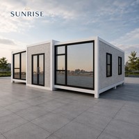 Maison conteneur préfabriquée extensible SUNRISE AU Standard 20ft 40ft, prête à l'emploi, 2-5 chambres, maison modulaire préfabriquée de luxe, Tiny House