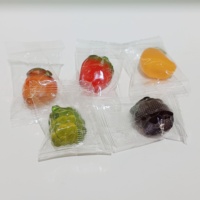 3D Peeling Fruit Gummy Candy Aardbei Gepelde Jelly Gummy Snoepjes Mango Jelly Gummy