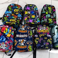 Sac à dos décontracté Graffiti King Bear, sacs d'étudiant, sac à dos scolaire léger et résistant à l'eau pour les passionnés de streetwear