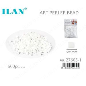 Perline Ilan Art Perler 5x5mm Bianche 500pz circa per Lavori Creativi - Product Image 1