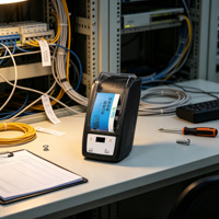 Imprimante d'étiquettes de câbles portable, imprimante d'étiquettes de codes-barres pour le marquage des câbles de salle électrique, télécommunications