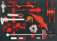 Chariot à outils mobile Chariot à outils de réparation 6 tiroirs Chariot à outils mobile professionnel en métal rouge