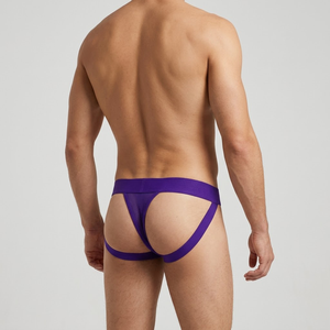 Audacious Sous-vêtements masculins sexy pour hommes gays, respirants et doux, Jockstrap, Support athlétique, avec poche de maintien et fesses ouvertes, type slip - Product Image 2