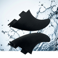 Ailerons de planche de surf en fibre de carbone en gros, noirs universels, pour jetboard, propulseurs arrière de remplacement, accessoires de sports nautiques