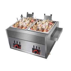 Four à frire à gaz et à huile à double brûleur le plus vendu, four à frire commercial à gaz à parois épaisses - Product Image 4
