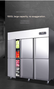 Refrigerador Comercial de Seis Puertas con Doble Temperatura, Gran Capacidad, Congelador de Cocina y Gabinete para Conservación de Alimentos, Diseño de 6 Puertas - Product Image 6