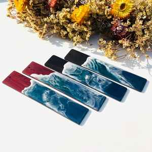 Marcadores de Libros de Resina y Madera Hechos a Mano, Marcadores Artísticos con Madera Natural y Diseño Decorativo de Resina - Product Image 3