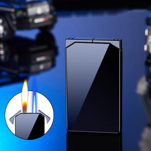 AIRO 2023 briquet créatif à Double feu gonflable droit en métal affleurant coupe-vent à flamme ouverte briquet de Conversion de feu ouvert - Product Image 6