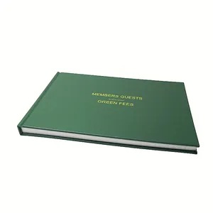 Livro de contabilidade/caderno de cheques de couro vegetariano de capa dura personalizado por atacado de alta qualidade